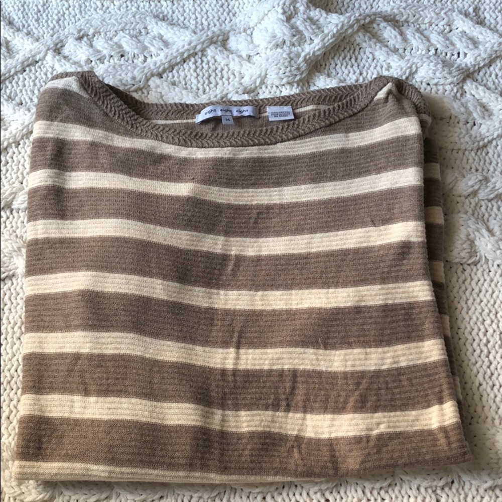 Eight eight eight brown and tan striped sweater